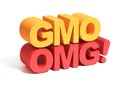 GMO genetically modified food 3d concept Royalty Free Stock Photo