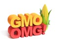 GMO genetically modified food 3d concept Royalty Free Stock Photo
