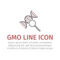 Gmo line icon.. Vector sign.