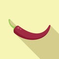 Gmo pepper icon flat vector. Dna food Royalty Free Stock Photo