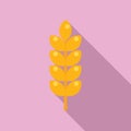 Gmo wheat icon flat vector. Dna food