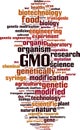 GMO word cloud Royalty Free Stock Photo