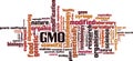 GMO word cloud Royalty Free Stock Photo