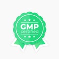 GMP certified badge, Good Manufacturing Practice