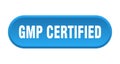 gmp certified button. rounded sign on white background Royalty Free Stock Photo