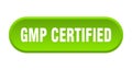 gmp certified button. rounded sign on white background Royalty Free Stock Photo