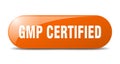 gmp certified button. sticker. banner. rounded glass sign Royalty Free Stock Photo