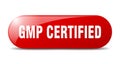 gmp certified button. sticker. banner. rounded glass sign Royalty Free Stock Photo