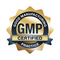 GMP certified emblem. Good manufacturing practices