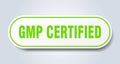 gmp certified sign. rounded isolated button. white sticker Royalty Free Stock Photo