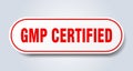 gmp certified sign. rounded isolated button. white sticker Royalty Free Stock Photo