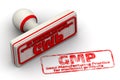 GMP. Good Manufacturing Practice for medicinal products. Seal and imprint