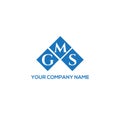 GMS letter logo design on WHITE background. GMS creative initials letter logo concept.