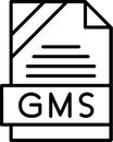 GMS Outline Vector Icon Royalty Free Stock Photo