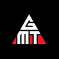 GMT triangle letter logo design with triangle shape. GMT triangle logo design monogram. GMT triangle vector logo template with red Royalty Free Stock Photo