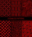 Seamless patterns set. Abstract backgrounds. Royalty Free Stock Photo