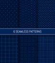 Seamless patterns set. Abstract backgrounds. Royalty Free Stock Photo