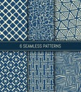 Seamless patterns set. Abstract backgrounds. Royalty Free Stock Photo