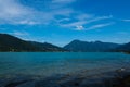 Gmund am Tegernsee in summer, blue sky, tourism Royalty Free Stock Photo