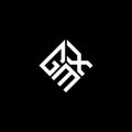 GMX letter logo design on black background. GMX creative initials letter logo concept. GMX letter design Royalty Free Stock Photo