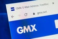 Gmx.net Web Site. Selective focus. Royalty Free Stock Photo