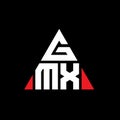 GMX triangle letter logo design with triangle shape. GMX triangle logo design monogram. GMX triangle vector logo template with red Royalty Free Stock Photo