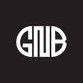GNB letter logo design on black background. GNB creative initials letter logo concept. GNB letter design Royalty Free Stock Photo