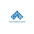 GNB letter logo design on WHITE background. GNB creative initials letter logo concept Royalty Free Stock Photo