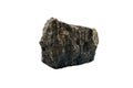 Gneiss rock isolated on white background. Royalty Free Stock Photo