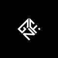 GNF letter logo design on black background. GNF creative initials letter logo concept. GNF letter design