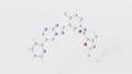 gnf6702 molecule 3d, molecular structure, ball and stick model, structural chemical formula allosteric proteasome inhibitor