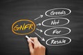 GNFR - Goods Not For Resale acronym