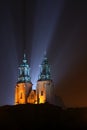 Gniezno Cathedral at night.