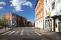 Gniezno, Poland, Architecture in the old town of the city in golden sunlight. Cityscape.