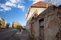 Gniezno, Poland, Architecture in the old town of the city in golden sunlight. Cityscape.