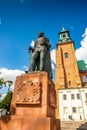 Gniezno, Poland - August 09, 2021. The Primatial Cathedral Basilica of the Assumption of the Blessed Virgin Mary and Shrine of St.