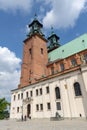 Gniezno, Wielkopolskie / Poland - May, 8, 2019: Cathedral in Gniezno. A historic church in an old city in Central Europe