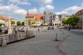 Gniezno, Wielkopolskie Voivodship / Poland - May, 8, 2019: Rynek Polskiego historic city. Place of the birth of a Christian in