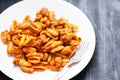 gnocchetti pasta in sausage tomato sauce Royalty Free Stock Photo