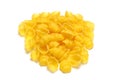 Gnocchetti sardi pasta isolated on white background. close up. Royalty Free Stock Photo