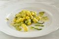 Gnocchi with asparagus, fresh italian pasta