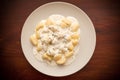 Gnocchi with cheese Royalty Free Stock Photo