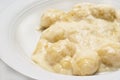 Gnocchi with four cheese sauce Royalty Free Stock Photo