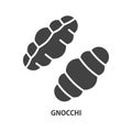 Gnocchi glyph icon. Italian pasta symbol. Vector illustration