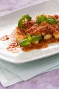 Gnocchi, Italian pasta with tomato sauce basil and grana cheese