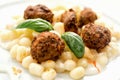 Gnocchi with meat sauce and cheese Royalty Free Stock Photo