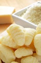 Gnocchi and parmesan cheese Royalty Free Stock Photo