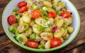 Gnocchi pasta with Black forest ham Royalty Free Stock Photo