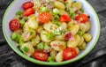 Gnocchi pasta with Black forest ham Royalty Free Stock Photo