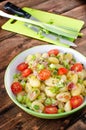 Gnocchi pasta with Black forest ham Royalty Free Stock Photo